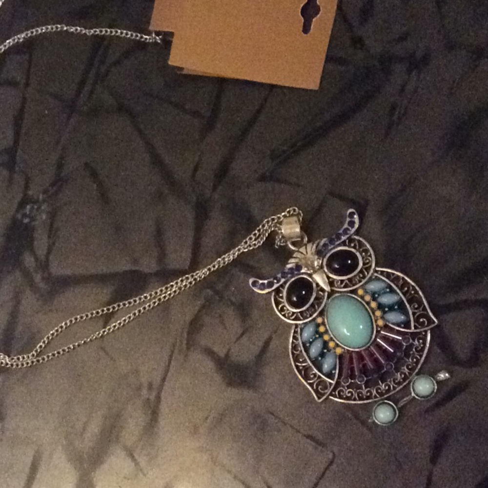 Long owl necklace. New with tags